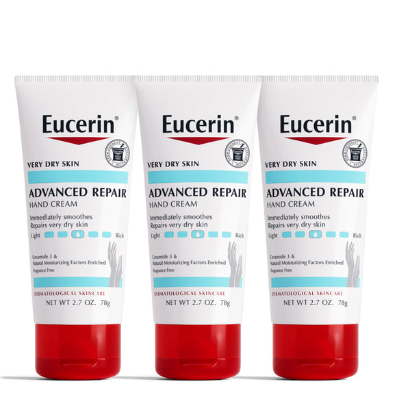 Eucerin Advanced Repair Hand Creme, 2.7 Ounce (Pack of 3)