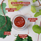 XAMANIA Tinta Multiusos 5en1 : Labial, Blush, Sombra, Contour & Iluminador | con Karité + Argán Orgánico | Acabado Radiante Natural | No Tóxico, Vegano, Cruelty Free | Clean Makeup Hecho en México (Amatista, 5g)