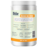 ▶ HEBBE  - Óxido de Zinc 500 g | Antiinflamatorio y Purificante | Calmante y Protector Solar | Blanqueante de Piel | Contenido de 500 g