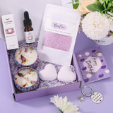 BYHANG Set de Baño de Lavanda, Set de Regalos para Mujer, Set de Baño y Spa Corporal, Regalo de Navidad, Regalos de Cumpleaños para Mujeres, Regalos para Mejor Amiga, Hermana, Mejor Mamá