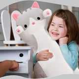 Shoonlo Almohada de Peluche de Gato, 90cm Kawaii Almohada Larga de Felpa, Peluche Suaves de Animal para Abrazar, Juguete de Gato de Regalo para Novia (Rosa)