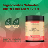 Biotina Pura + Colageno Hidrolizado con 200 capsulas [6 meses]. VitalBotanics. Biotina. Suplemento Multivitaminico Con Biotina Colageno y Vitamina C para Hombre y Mujer. Vitaminas.