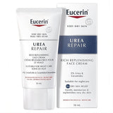 ▶ Eucerin Urea Repair Crema Facial Hidratante, 5% Urea y Ceramidas, 50ml, Sin Fragancia