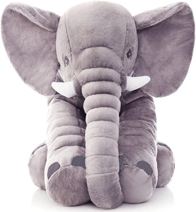 IH - Muñeco de peluche de elefante grande gris de 61 cms. juguete almohada de elefante de peluche de aventura, felpa de elefante para niños y niñas, felpa de elefante de peluche para niños y mujeres