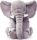 IH - Muñeco de peluche de elefante grande gris de 61 cms. juguete almohada de elefante de peluche de aventura, felpa de elefante para niños y niñas, felpa de elefante de peluche para niños y mujeres
