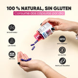 MultiBlue - Colageno + Biotina 60 Capsulas | Formulado con Vitamina D3, Vitamina E y Vitamina C | Vitaminas para Mujer 100% Natural, Sin Gluten, Sin OMG | 2 caps diarias (1 mes Multivitaminico Mujer