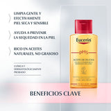 ▶ Kit Eucerin Crema Intensiva Ph5 Advanced Repair, 450 Ml + Ph5 Aceite de Ducha para Piel Sensible o Seca, 200 ml