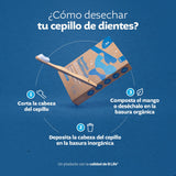 ▶ B Life   Cepillos De Dientes De Bambú | Kit Con 10 Piezas | Cerdas Medias | Cepillos Para Adultos.