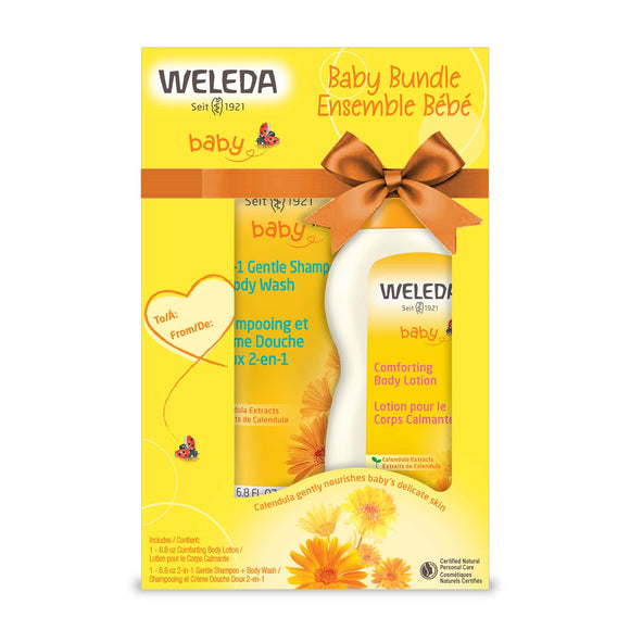 WELEDA Baby Body Lotion & Shampoo Body Wash, 6.8 Ounce (Pack of 2)