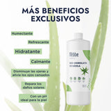 ▶ HEBBE - Hidrolato de aloe 500 ml | Humecta, hidrata y refresca | Disminuye las ojeras y alivia los ojos cansados | Repara los daños solares | Ofrece limpieza profunda para la piel | Ayuda a la eliminación de la suciedad | Contenido: 500 ml