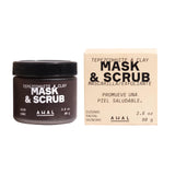 AHAL Mask & Scrub - Mascarilla Facial de Tepezcohuite y 5 Arcillas - Exfolia, Renueva e Humeca- Limpieza Profunda Regeneradora con Ingredientes Naturales, Ideal para Skin Care, 80g.