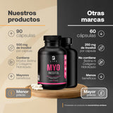 Inositol de 90 | Cápsulas de 500 mg. Ingredientes naturales. Myo Inositol B Life.