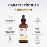 ▶ HEBBE  - Aceite de Arroz 100 ml | Regula la Producción de Sebo | Hidratante para la Piel | Mejora la Apariencia de la Piel Envejecida | Trata Quemaduras Solares | Promueve la Formación de Colágeno | Contenido 100 ml