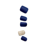 KISS ImPRESS Manicura a presión, kit de uñas, tecnología PureFit, uñas cortas de presión, cuadradas, impecables, incluye almohadilla de preparación, mini lima, barra de cutículas y 30 uñas falsas