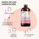 ▶ HEBBE  - Aceite de Rosa Mosqueta 500 ml | Anti-Cicatriz y Anti-Estrías | Reductor de Manchas en la Piel | Estimulador de Circulación Sanguínea | Regenerador y Reafirmante de Piel | Contenido de 500 ml