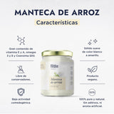 ▶ HEBBE   - Manteca de Arroz 250 g | Tonificante y Regenerador | Efecto Suavizante | Anti-Envejecimiento | Emoliente e Hidratante Natural | Calmante Post-Exposición Solar | Contenido de 250 g