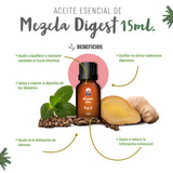 OLEUM VITAE Kit Mezclas de Aceites Esenciales Vitalidad. 100% Puros y Orgánicos. Digest, Breathe, Relief, Protect