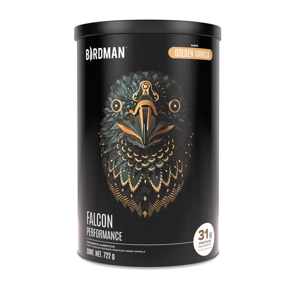 Birdman Falcon Performance Proteina Premium Alto Rendimiento En Polvo, 30gr proteina y 3gr Creatina por porción, Sin Inflamacion, Sin Acne, Sabor Golden Vanilla | 19 servicios | 722gr