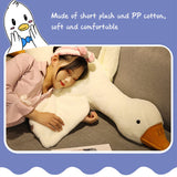 KENANLAN Animal de Peluche de Ganso, Juguete de Peluche de Ganso, Almohada de Felpa de Cisne Suave, Almohada de Felpa de Pato, Almohada de Abrazo Súper Suave para Oficina, Hogar,