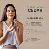 ▶ B Life  Aceite Esencial con Ingredientes Puros y Naturales, Aromalogía de 50 ml. Aceite Esencial Cedro (Cedar), B Life.