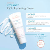 ▶ Avène Eau Thermale  Hydrance RICH Hydrating Cream, Daily Face Moisturizer, Non-Comedogenic, 1.3 oz.