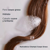 ▶ ISDIN Nutradeica Champú Anticaspagrasa, Reduce la Descamación, el Picor y el Exceso de Sebo, 200ml