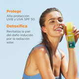 ▶ ISDIN Fotoprotector hydrolotion spf 50, protector solar corporal bifasico que protege y detoxifica la piel, hidratante y efecto refrescante, 200ml