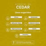 ▶ B Life  Aceite Esencial con Ingredientes Puros y Naturales, Aromalogía de 50 ml. Aceite Esencial Cedro (Cedar), B Life.