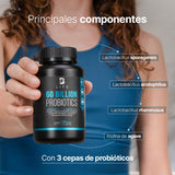 Probióticos 60 Billones con Inulina de Agave |120 cápsulas de 500 mg para 2 meses: Probióticos para Hombre y Mujer. 60 Billion Probiotics. B Life.