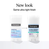 ▶ Neutrogena  Ultra Sheer Protector Solar Mineral Facial y corporal en barra FPS50 42g