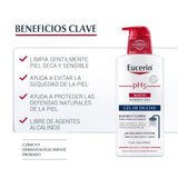▶ Eucerin Ph5 Crema Corporal para Piel Sensible o Seca, 400 ml + pH5 Syndet (400 ml) Gel de ducha libre de fragancia y jabón para rostro y cuerpo, ideal para Piel Seca y Sensible