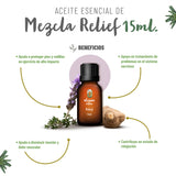 OLEUM VITAE Kit Mezclas de Aceites Esenciales Vitalidad. 100% Puros y Orgánicos. Digest, Breathe, Relief, Protect