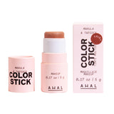 AHAL - Color Stick 3 en 1 - Tinta para labios, Blush e Iluminador (Contour Stick) - Con Aceite de Marula y Tapioca, Ingredientes Naturales para un Look Radiante y Fresco.