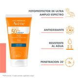 ▶ Avene Fluido con Protector Solar Fps50+, Sin Perfume, 50ml