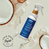▶ RAW SUGAR  Multi Miracle, Acondicionador Sin Enjuague en Spray, Desenreda Protector de Calor, con Leche de Coco y Agave Azul, Prensado en Frío, Vegano, Libre de Sulfatos y Parabenos, 177 ml