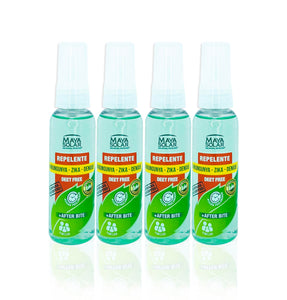 Maya Solar Kit de Repelente De Mosquitos de Ingredientes Naturales. Pack 3 Pz+1. Protege y Cuida Tu Piel Con Formula After Bite Spray. Protege y Alivia el Dolor y Comezon de Picaduras previas.4 pz de 60 ml (240 ml)