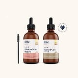 ▶ HEBBE  - Kit Aceite de Ricino y Almendras 100ml | Estimula Crecimiento Capilar | Refuerza Pestañas y Cejas | Suaviza Labios | Revitaliza Manos Resecas | Protección Antioxidante y Vitamínica.
