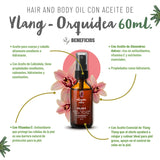 OLEUM VITAE Kit Dúo Hidratación Orquídea-Ylang Ylang. Crema Corporal y Hair and Body Oil. Hidratación Profunda