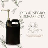 ▶ LOREDANA | Shampoo Liquido De Ámbar Negro Y Bergamota | Ayuda A La Caída Del Cabello y Fortalece la Raíz | Libre De Parabenos Y Sulfatos (3.75 L)