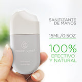 ▶ POCKET CARE | KIT Desinfectante Spray - Sin Alcohol | 2 Spray 15ml - SUAVE HIERBABUENA | Antibacterial Spray de Bolsillo Orgánico + REFILL 200ml | Sanitizante para Manos | Hand Sanitizer