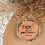 ▶ BENECOS  Natural Mattifying Compact Powder - Sand by Benecos