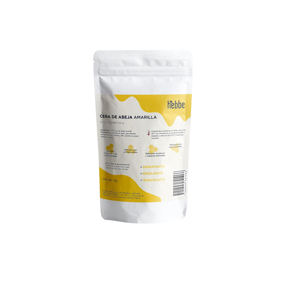 ▶ HEBBE  - Cera de Abeja 1kg | Multipropósito: Cabello, Piel, Velas | Refuerza Barrera Cutánea | Antiinflamatorio Natural | Conserva Humedad y Protege de Agentes Externos.