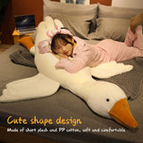 KENANLAN Animal de Peluche de Ganso, Juguete de Peluche de Ganso, Almohada de Felpa de Cisne Suave, Almohada de Felpa de Pato, Almohada de Abrazo Súper Suave para Oficina, Hogar,