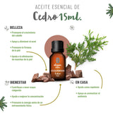OLEUM VITAE Kit de Aceites Esenciales para el Fortalecimiento del Cabello. 100% Puros y Orgánicos. Cedro, Salvia Esclarea, Romero, Árbol de Té, Ciprés, Lavanda y Menta