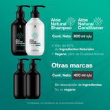 ▶ B Life   Kit Shampoo y Acondicionador Natural de 800ml C/U sin Sulfatos ni Parabenos con Ingredientes Naturales. Natural Conditioner and Shampoo B Life.
