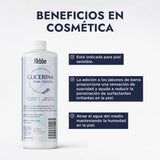 ▶ HEBBE  - Glicerina vegetal 500 g | Remedio para la irritación e inflamación | Para todo tipo de piel | Refuerza la barrera de la piel | Atenúa los signos de expresión y arrugas | Contenido: 500 g