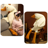 KENANLAN Animal de Peluche de Ganso, Juguete de Peluche de Ganso, Almohada de Felpa de Cisne Suave, Almohada de Felpa de Pato, Almohada de Abrazo Súper Suave para Oficina, Hogar,