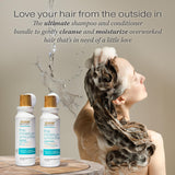 ▶ RAW SUGAR  Shampoo e condicionador Moisture Smoothie com óleo de coco, agave e leite de amêndoa doce, hidrata e nutre cabelos secos, formulado sem sulfatos + parabenos