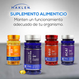 BIOTINA | Biotina + Vitamina E | 60 Capsulas SoftGels | Cabello, Piel y Uñas. Hair, Skin and Nails | Maklen