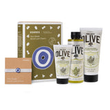▶ KORRES Olive Blossom Body Care Collection | Pure Greek Olive Shower Gel, Body Cream & Hand Cream, 3 Piece Set